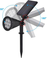Salcar 2er Set LED Solar Gartenleuchte, mit 1800 mAh Akku Salcar