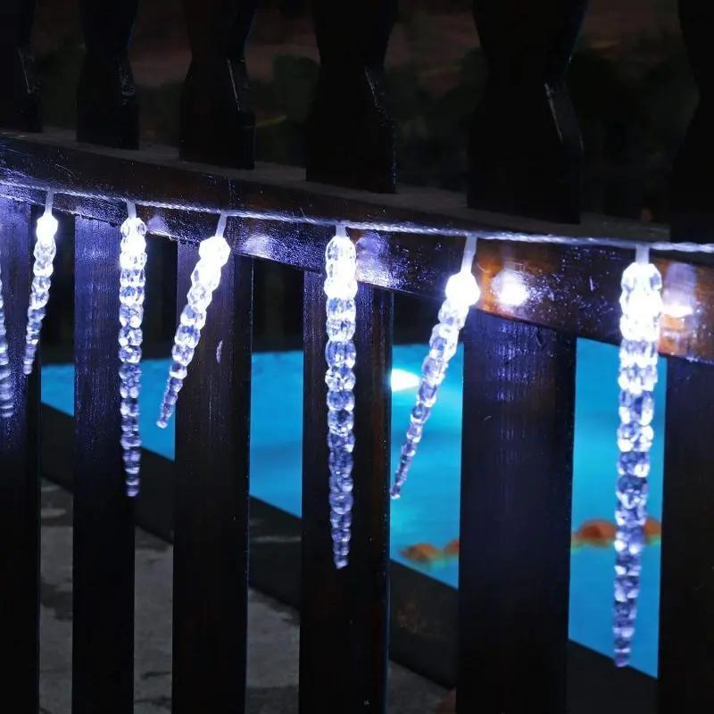 Salcar 5 m LED Lichterkette mit 40 Eiszapfen, 40 LEDs, 31V GS-zertifizierte Stromversorgung Salcar