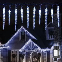 Salcar 5 m LED Lichterkette mit 40 Eiszapfen, 40 LEDs, 31V GS-zertifizierte Stromversorgung Salcar