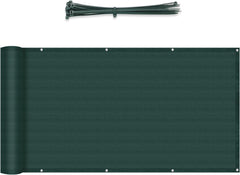 Sekey Balkon Sichtschutz – HDPE 220 g/m², leicht transparent, wind- & UV-beständig, wetterfest mit Ösen & Kabelbindern, Grün