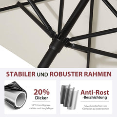 Sekey 180 x 130 cm Balkonschirm Rechteckig, Sonnenschutz UV50+