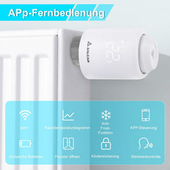 Salcar Smartes Heizkörperthermostat WLAN TRV603 – ohne Gateway, programmierbar, kompatibel mit Alexa & Google Assistant, Tuya Smart