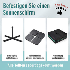 Sekey Doppelsonnenschirm 160 × 300 cm – Großer Sonnenschirm mit Kurbel & Knickfunktion, UV50+ Marktschirm, windstabil, Weiß / Grau