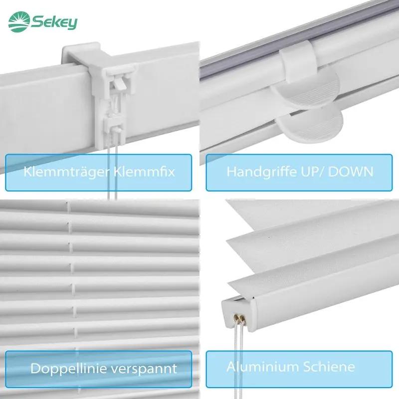 Sekey Plissee ohne Bohren, Weiß Sekey