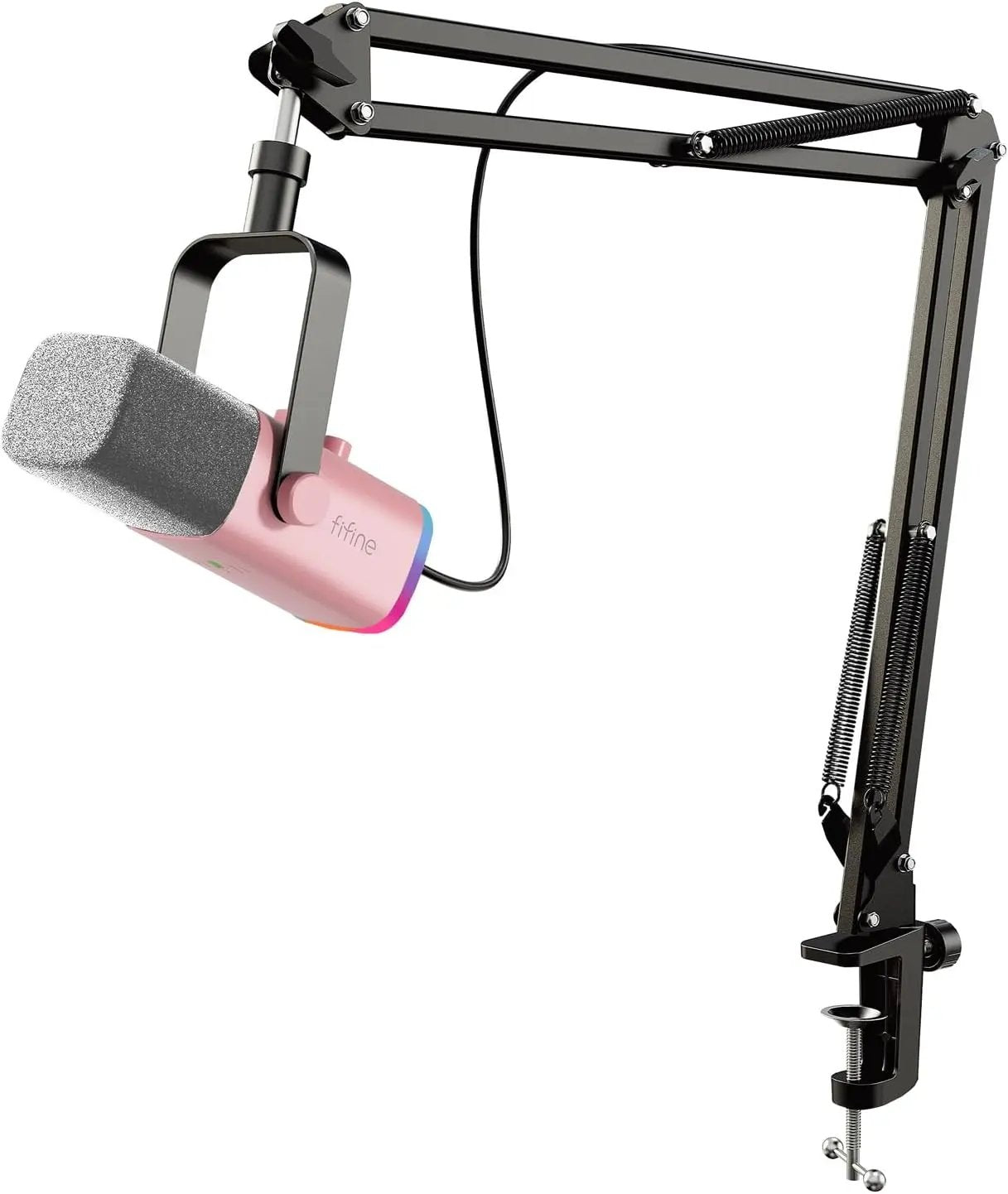 Fifine USB / XLR Dynamisches Mikrofon mit Arm, Stummschalttaste und Kopfhörerbuchse Sekey