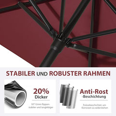 Sekey 180 x 130 cm Balkonschirm Rechteckig, Sonnenschutz UV50+