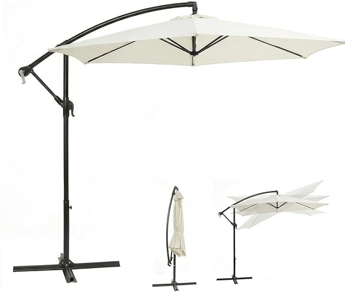 Sekey 300 cm cantilever umbrella, sun protection UV50+