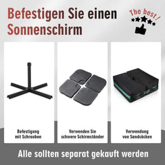 Sekey Doppelsonnenschirm 160 × 300 cm – Großer Sonnenschirm mit Kurbel & Knickfunktion, UV50+ Marktschirm, windstabil, Weiß / Grau