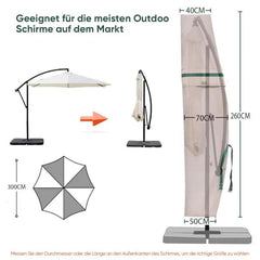 Sekey 260 x 40/70/50 cm Schutzhülle für 300 cm Ampelschirm, aus Polyester-Gewebe Sekey