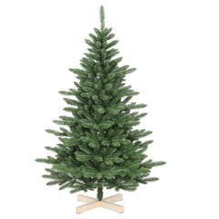 SALCAR Artificial Christmas Tree 180 cm / 210 cm – Realistic PVC Christmas Tree with Wooden Stand for Indoor &amp; Outdoor Use