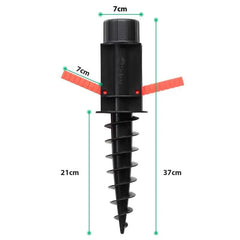 Sekey 22 mm - 32 mm Bodenhülse für Sonnenschirm, mit klappbaren Griffen und Aufhängehaken Sekey