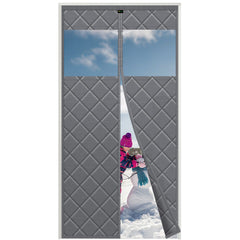 Sekey Magnetic Thermal Door Curtain with Viewing Window – Cold &amp; Heat Protection, Self-Adhesive, Windproof, Energy Efficient