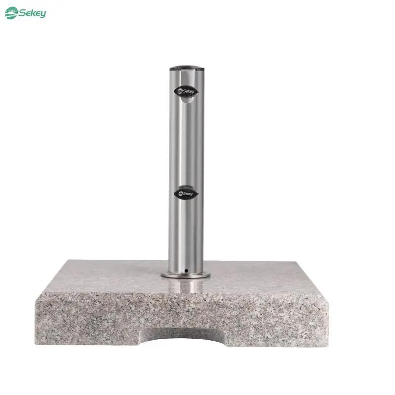 Sekey 25 kg Granit Sonnenschirmständer Eckig, für Schirmstock Ø 22 - 38 mm Sekey