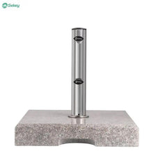 Sekey 25 kg Granit Sonnenschirmständer Eckig, für Schirmstock Ø 22 - 38 mm Sekey