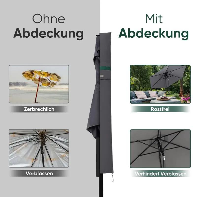 Sekey 190 x 30/50 cm Schutzhülle für 350 cm Sonnenschirm, aus Polyester-Gewebe Sekey