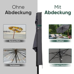 Sekey 190 x 30/50 cm Schutzhülle für 350 cm Sonnenschirm, aus Polyester-Gewebe Sekey