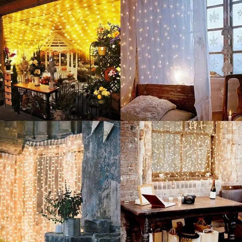 Salcar 3 x 3 m LED Lichtervorhang, 300 LEDs, 31V GS-zertifizierte Stromversorgung Salcar