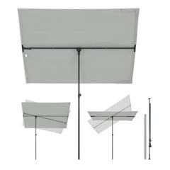 Sekey 180 x 130 cm Balkonschirm Rechteckig, Individuell Verstellbar, Sonnenschutz UV50+ Sekey