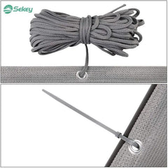 Sekey Balkon Sichtschutz aus 220 g/m² HDPE, Hellgrau Sekey