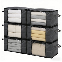 Sekey Unterbett-Aufbewahrungsboxen 60L & 90L Set für Kleidung, Bettwäsche und saisonale Textilien, Staub- und Feuchtigkeitsschutz