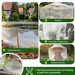 Sekey Pflanzenschutznetz 3×10 m – Feinmaschiges 0,8 mm Insektenschutznetz für Garten, Gemüse & Hochbeet, UV- & Vogelschutz, zuschneidbar für Gewächshaus & Pflanztunnel