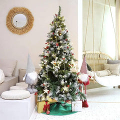 Salcar 2 m LED Lichterkette mit Ring Sterne für Weihnachtsbaum, 188 LEDs, mit Fernbedienung Sekey