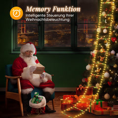 Salcar LED Weihnachts Leiter Lichterkette 3 m, 260 LEDs, Warmweiß & Bunt, 9 Modi, Timer & Memory, IP44 Wasserdicht, Weihnachtsbeleuchtung für Innen & Außen Salcar