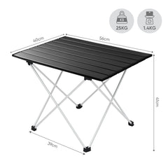 Sunula Klappbarer Campingtisch, Ultraleicht 1,7 kg, 30 kg Tragkraft, Wasserdicht, Rutschfest, 3 Größen, Einfach zu Montieren, Für Camping, Picknick, Garten, Outdoor Sekey