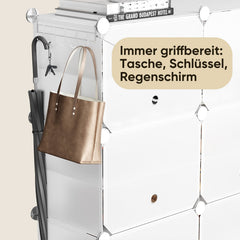 Sekey Weiß Schuhschrank mit 6/8/10 Fächern – Großes modulares Schuhregal für bis zu 24 Paar Schuhe Sekey