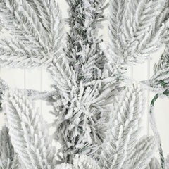 Salcar Halb-Weihnachtsbaum mit LED & Schnee 180/210 cm – Künstlicher Christbaum aus 100 % PE