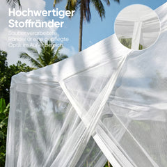 Sekey Moskitonetz Pavillon 3,5×2,5×2,5 m – Großes Fliegennetz für Pergola & Terrasse, Stabiler Mückenschutz Garten Outdoor mit Zubehör