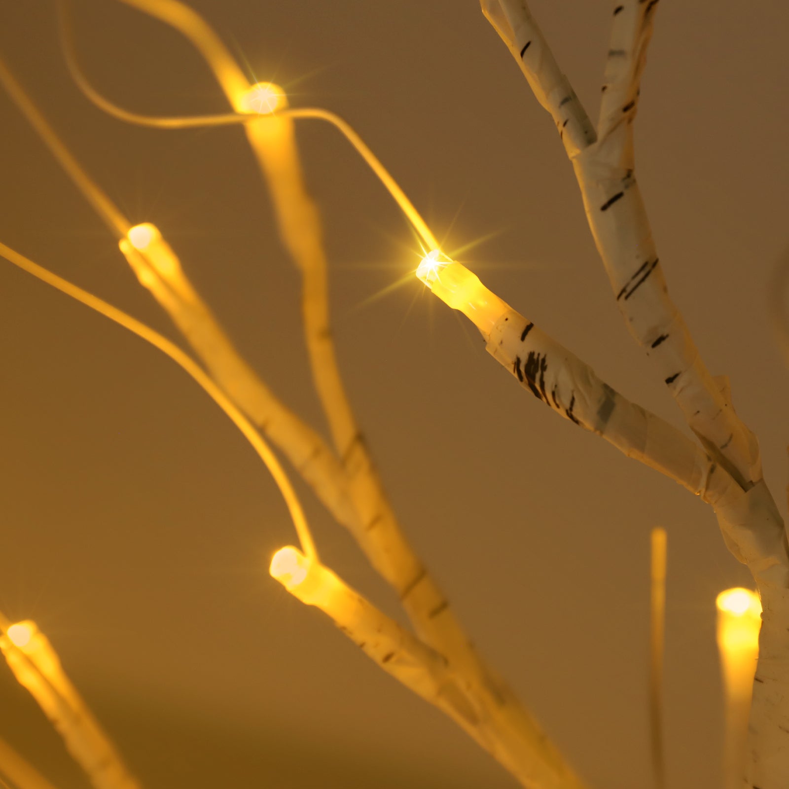 Salcar LED Lichterbaum 60 cm, Birke mit 24 warmweißen LEDs, USB/Batteriebetrieben, Weihnachts- und Partydeko für Zuhause, Geburtstag, Hochzeit, Innendekoration Salcar