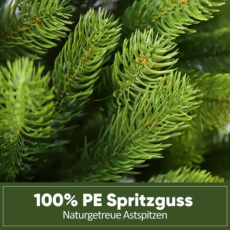 Salcar 180/210/240cm Künstlicher Weihnachtsbaum, Nordmanntanne, mit 762/1080/1576 PE Spitzen Salcar