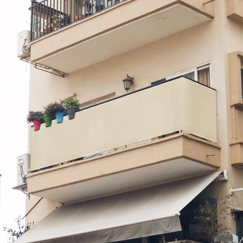 Sekey Balkon Sichtschutz aus 100% Polyester, Taupe Sekey