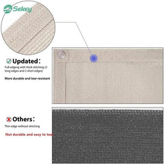 Sekey Balkon Sichtschutz aus 220 g/m² HDPE, Taupe Sekey