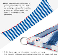 Sekey Sonnensegel HDPE Sonnenschutzsegel mit Seilen Sekey
