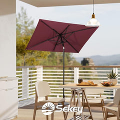 Sekey 180 x 130 cm Balkonschirm Rechteckig, Sonnenschutz UV50+