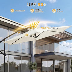 Sekey 300 cm cantilever umbrella, sun protection UV50+
