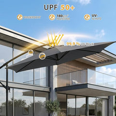Sekey 300 cm cantilever umbrella, sun protection UV50+