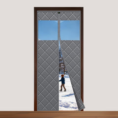 Sekey Magnetic Thermal Door Curtain with Viewing Window – Cold &amp; Heat Protection, Self-Adhesive, Windproof, Energy Efficient