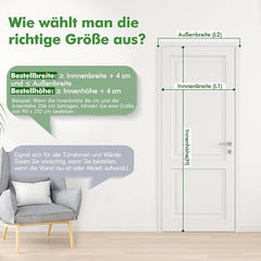 Sekey Magnet Fliegengitter für Balkontür – Selbstklebender Insektenschutz ohne Bohren, zuschneidbar & vielseitig einsetzbar (Schwarz) Sekey