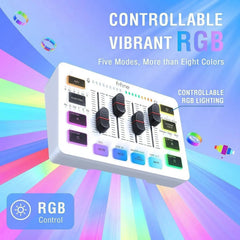 Fifine XLR Gaming Audio Mixer, individuelle Steuerung Sekey