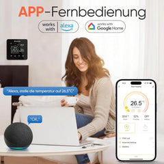 Salcar Smart WLAN Thermostat – Programmierbarer Raumthermostat für Wasser-Fußbodenheizung mit LCD-Display, kompatibel mit Alexa & Google Home SEKEYMALL