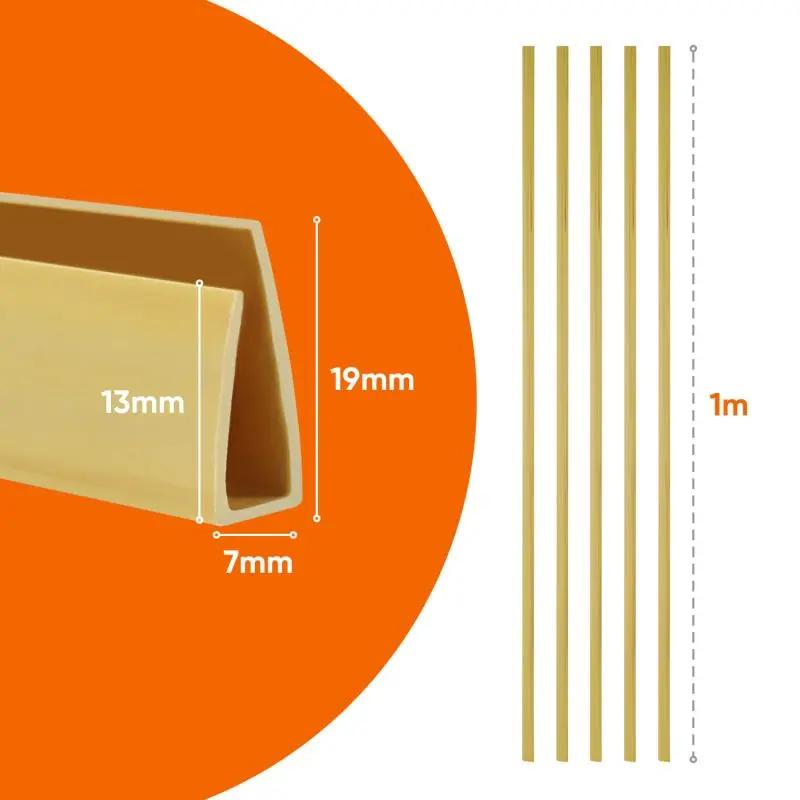 Sekey 5x1m PVC Abschlussleiste für PVC Sichtschutzmatte Sekey