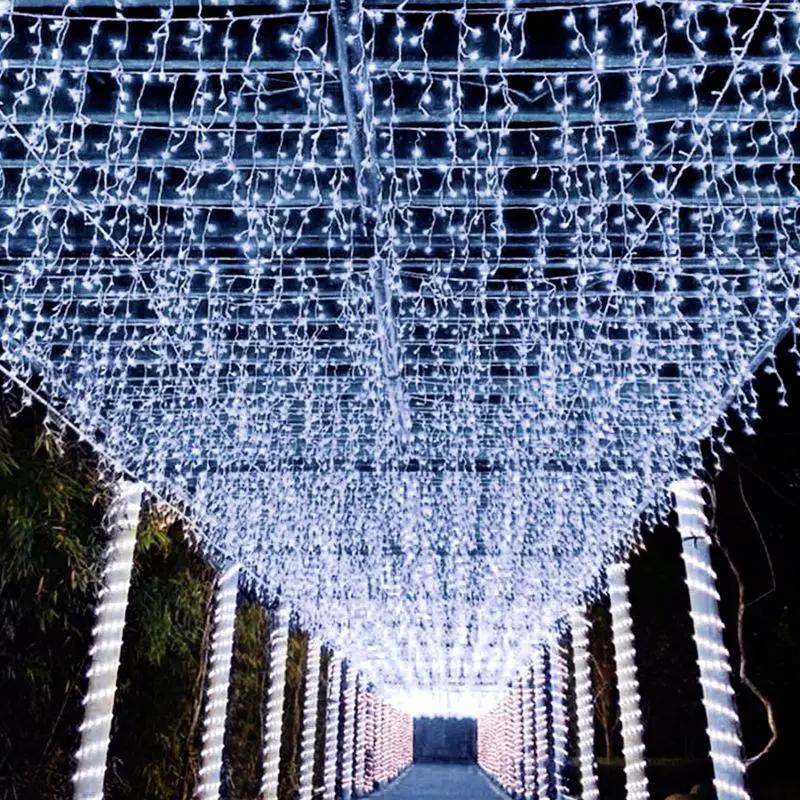 Salcar 2m/ 5m / 10m LED Eisregen Lichterkette, 80/ 200 / 400 LEDs, 31V GS-zertifizierte Stromversorgung Salcar