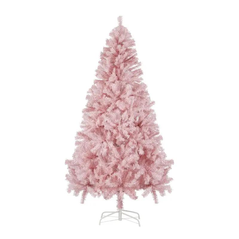 Salcar 180cm Künstlicher Weihnachtsbaum Rosa Weihnachtsbaum, Nordmanntanne, mit 735 Spitzen Salcar