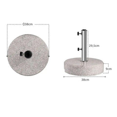 Sekey 25 kg Granit Sonnenschirmständer, für Schirmstock Ø 22 - 38 mm Sekey