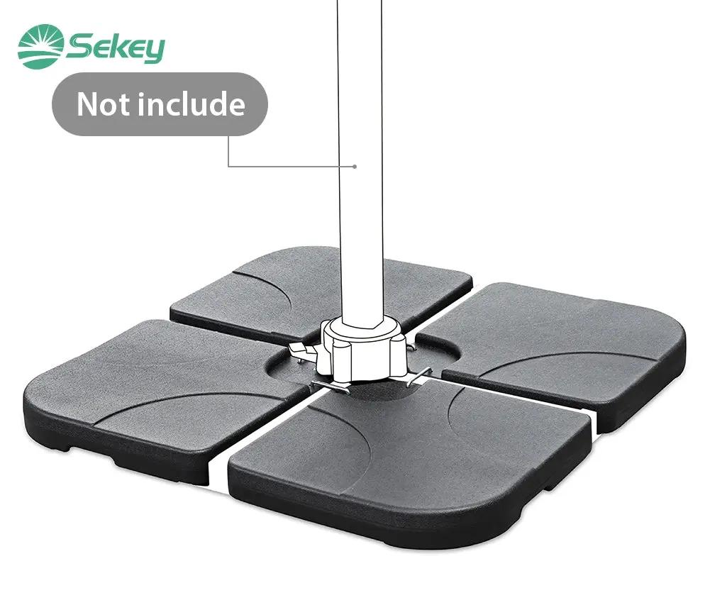 Sekey 4-teilig Schirmgewicht für Ampelschirm, befüllbar bis 80 kg Sekey