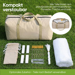 Sekey Moskitonetz Pavillon 3,5×2,5×2,5 m – Großes Fliegennetz für Pergola & Terrasse, Stabiler Mückenschutz Garten Outdoor mit Zubehör