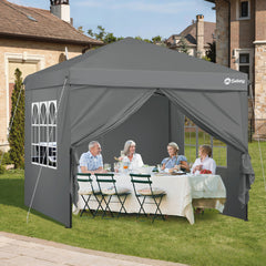 Sekey Premium Pop-Up Pavillon 3×3 m – Wasserdicht & Stabil, Faltpavillon mit Seitenwänden, Höhenverstellbar 250–270 cm
